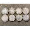 Image 1 : Eight Canadian Silver 25-Cent Coins Featuring King George V