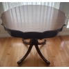 Image 1 : 1950s Regency Style Mahogany Quadpod Lyre Pedestal Console Table 30x28