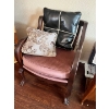 Image 4 : Armchair in an Empire style, crafted from dark wood with scrolled arms and distinctive carved feet