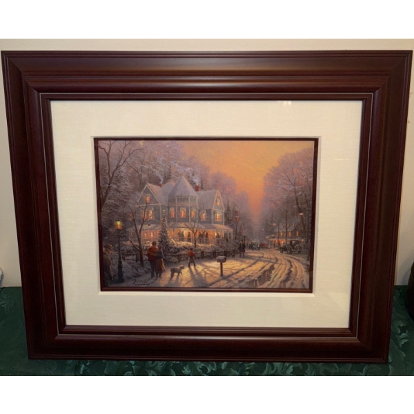 Thomas Kinkade "Holiday Gathering" 1056/2400 (12x16"tall)- A Canvas Classic