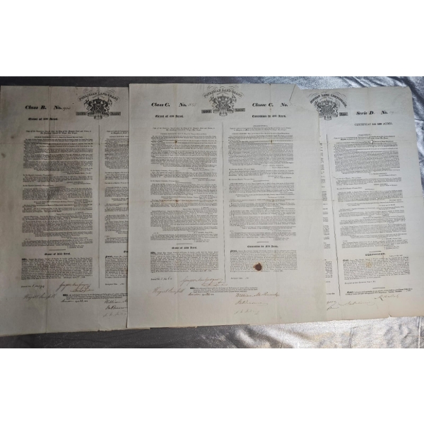 Documents Shown Are Poyaisian Land Grants From The Early 1820s.