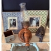 Image 1 : Decorative Wall Art, Oil Lamp, Iron, Picture Frames, and Drawer Lot