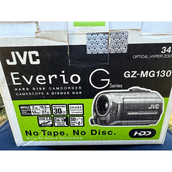 JVC Hard Disk Camcorder GZ-MG130U, Uses SD Card & Battery W/ Canon BJC-80 Color Bubble Printer 