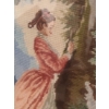 Image 3 : Needlepoint Art: Woman in Pink Dress 17.5 X 21.5, Jesus 18 X 22, Boy in Red 17 X 21.5 