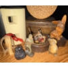Image 2 : Household Collectibles- Figurines, Basket, Candle Holders, Candle & More