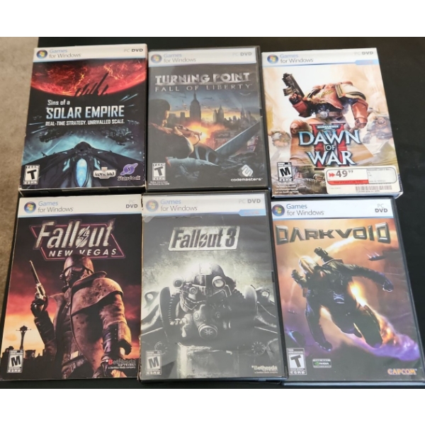 PC Games: Sins of a Solar Empire, Turning Point, Dawn of War, Fallout New Vegas and 3, Darkvoid