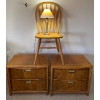 Image 1 : Two Mid Century Night Stands w/ Lamp & Windsor Spindle Back Chair