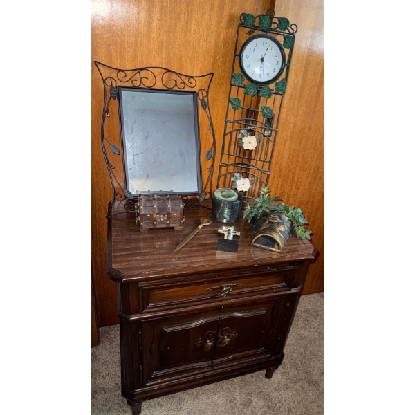 Beautiful Home Decor on A Cute Little Side Table  16"w 13"d x 20" tall