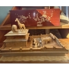 Image 1 : Stunning Wooden Hand Carved Noah's Ark Scene w/ Assortment of Animals, In Wooden Case (21L)