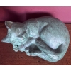 Image 3 : Sleeping Feline Door Stop w/ Curious Kitty & Porcelain Polarbear 14"W