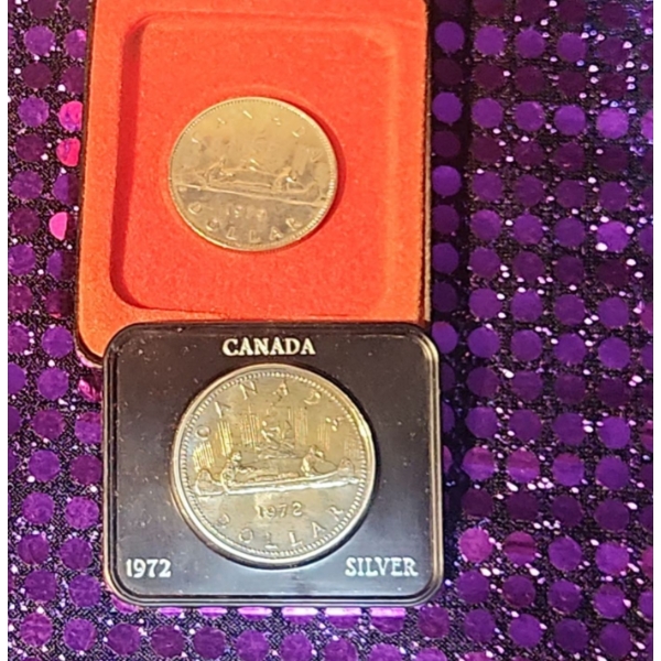 1979 and 1972 Solid Silver Dollars