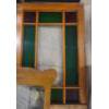 Image 7 : Vintage Window Panels 17 w 33 l.  Panel w Red/Green Glass 30 w 20 l.  Vintage Mirrors 23 w 17 1/2 l