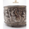Image 4 : Antique Burmese Silver Plated Bowl, Thabeik, Decoration Depicting Rabbits And Carrots 12''*7''INCHES
