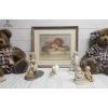 Image 2 : Two Large Plush Bears Are Wearing Matching Plaid Outfits , 
1983 Frances Hook Ceramic Figurine “He L