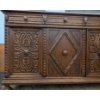 Image 6 : Carved Oak Hutch or Buffet with Storage, Circa 1940s