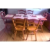 Image 1 : Vilas Made in Canada Solid Wood Extendable Dining Table with Six Chairs