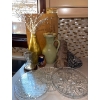 Image 1 : Crystal Serving Platters w/ Ceramic Art Glass Jug LED Pussy Willows & More