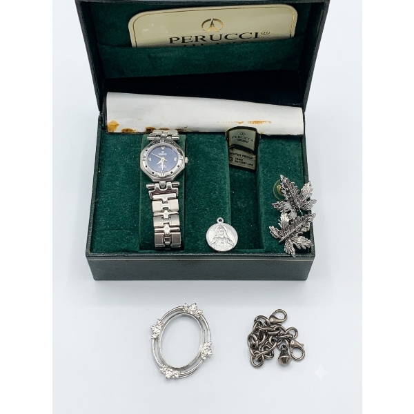 Perucci Watch With Assorted Jewelry in Box