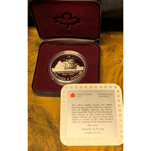 RCM Collectable Davis' Exploration Anniversary Coin, 500 Silver, Weighs 23.33g 