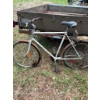 Image 1 : Vintage-Style White Bicycle With Rear Mounted Wooden Carrier