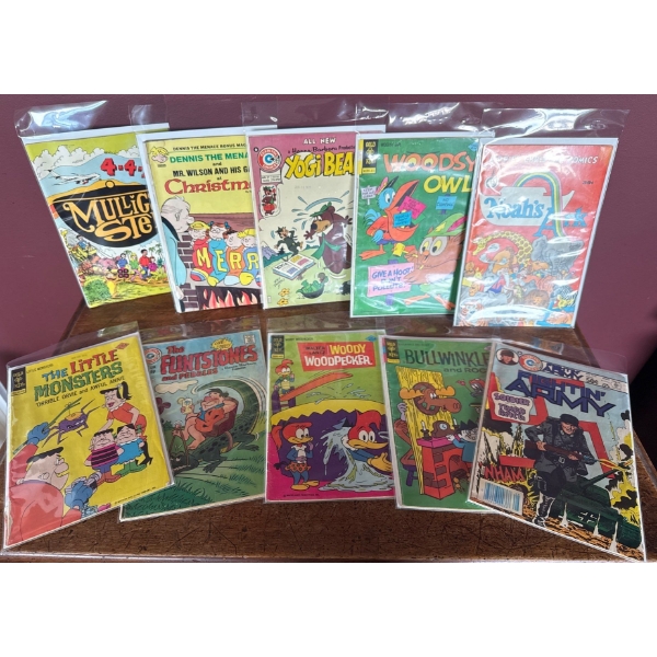 Assorted Vintage Comics - Denace The Menace Yogi Bear The Flintstones Bullwinkle & More  
