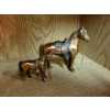 Image 4 : 4 Solid Copper Decorative Equestrian Figurines 13L w/ Luckey Rodeo Broach