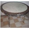 Image 1 : Vintage Laminate Table w/ Chrome Base 42" Diameter, 29 T