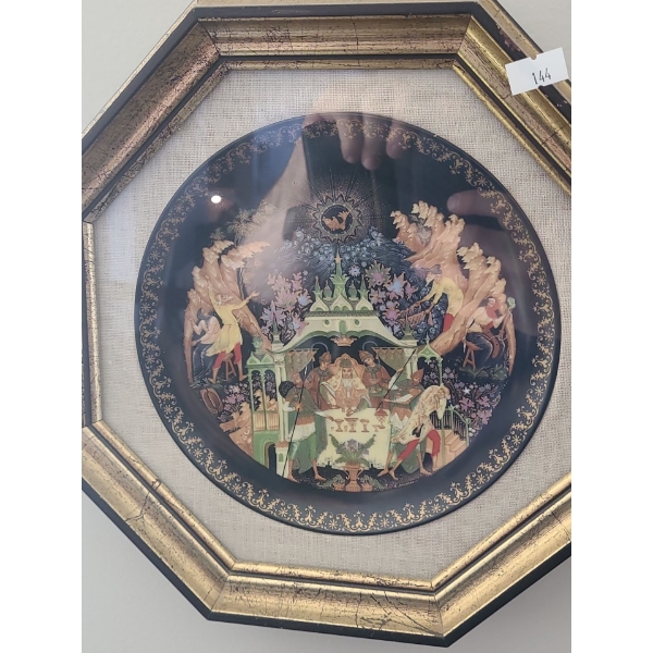 Pair of Framed Plates 11 X 11 