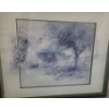 Image 2 : Framed Pastel Landscape Print Under Glass 26 w 23 h