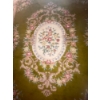 Image 2 : Large Area Rug w/Floral Accents  Olive Green