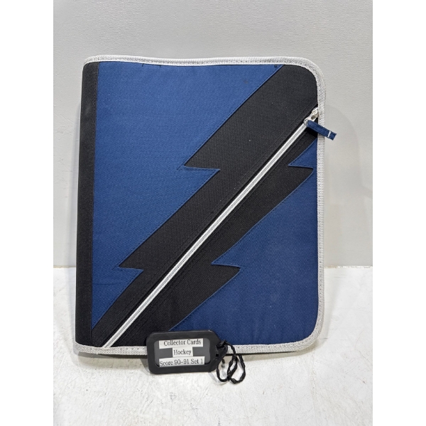 Binder of Score 90-91 Hockey Cards