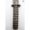 Image 5 : Collectible Ethnographic Knife Featuring A Distinctive Blade Structure With Wood & Wire Binding 18'H