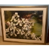 Image 4 : XL Oil On Board Landscape Art 58x48 w/ Bonus Beveled Gold Frame 