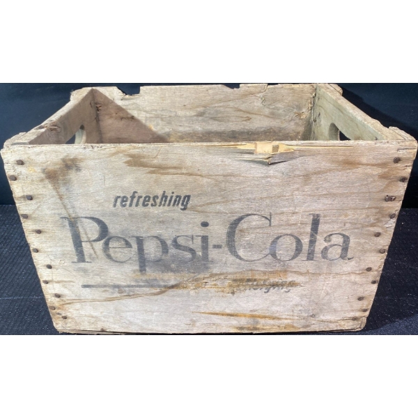 Vintage Pepsi-Cola Wooden Crate