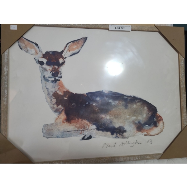 Doe Print by Mark Addington 31 1/2 w 24 h