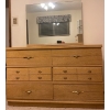 Image 1 : 6 Drawer Dresser w/ Mirror 50x18x61 Vintage Retro