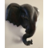 Image 3 : Carved Wood Elephant Wall Decor 10 W, 11 T