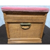 Image 7 : Solid Wood Pink Velvet Top Foot Stool W/Inner Storage Space + Handmade Doily + Teddy Bear Coin Bank