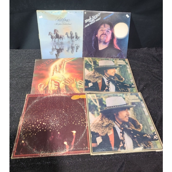 Bob Seger and the Silver Bullet Band, 2 Albums and 4 Bob Dylan Records, Incl: 2 Copies of "Desire"