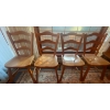 Image 4 : Solid Wood Kitchen Table W/Pull Out Sides for Larger Eating Space w/ 6 Matching chairs 59"x43"x36"ta
