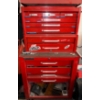 Image 1 : Mastercraft Rolling Tool Chest- Red Multiple Drawered Tool Box Full Of Various Tools & Garage Goodie