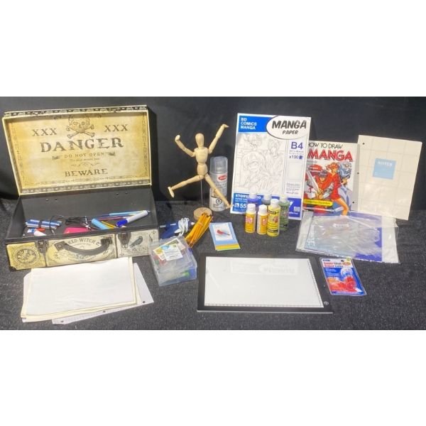 Witches Briefcase with Assorted Art Supplies