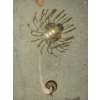 Image 2 : Mid Century Brass Chandelier w/ Wicker Bar Stool 31T 