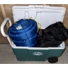 Image 4 : Camper's Collabo - Tarps Sleep Sacks George Forman Grill Propane Cooler Frying Pans