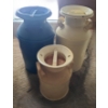 Image 1 : Set of 3 Milk Jugs, Tallest Painted Blue: 10" Diameter, 24 T