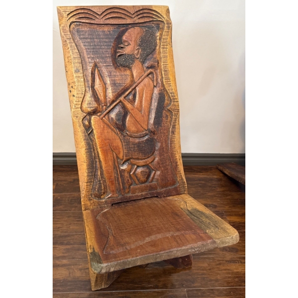 Unique Antique Hand Carved African Birthing Chair 16X40
