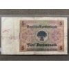 Image 2 : German 5 Rentenmark Banknote with Stamped Symbol