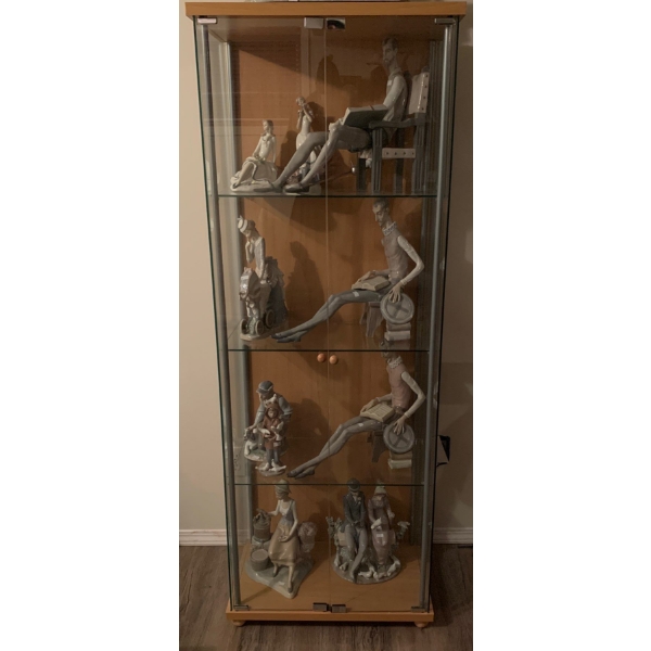 Glass Display Cabinet (CONTENTS NOT INCLUDED) - 24W, 14D, 65T 
