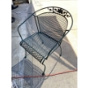 Image 1 : Green Metal Lawn Chairs With Side Table Glass Top & Garden Carpets 