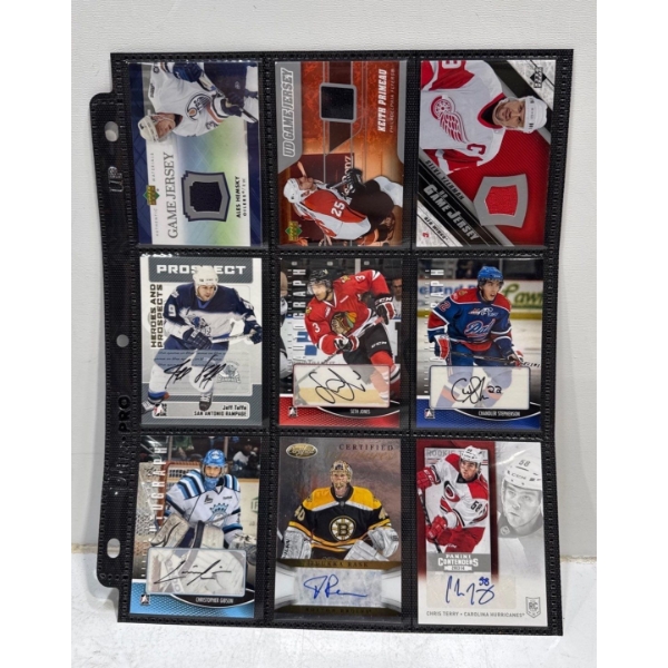 hockey card binder sleeves with 400 Pocket, Hockey Card Holder for Trading Cards, Hockey Card Collector Album Folder Organizer 3 Ring Binder Spots Cards Storage Case Book for Kids Boys Gift These included sheets will store up to 180 cards in acid Hockey Trading Card Binder -